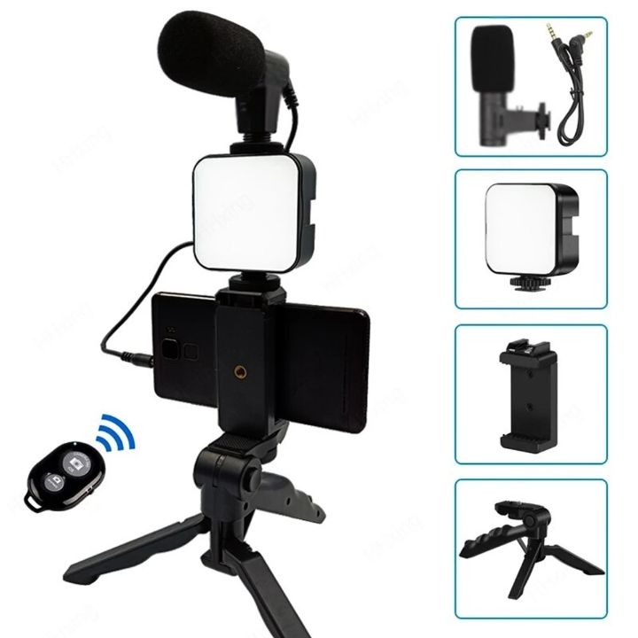 REMOTE CONTROL VIDEO KITS MICROPHONE LED FILL LIGHT MINI TRIPOD